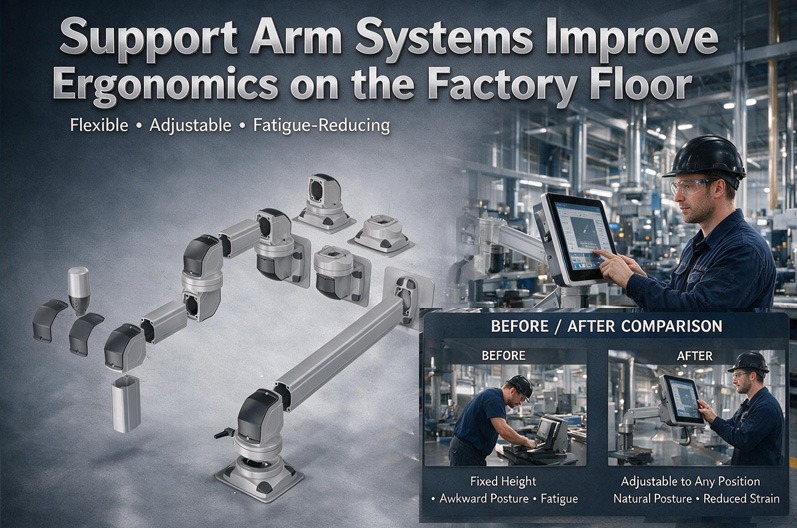 How Support Arm Systems Improve Ergonomics on the Factory Floor
